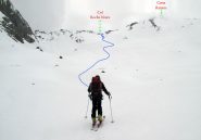 L'itinerari per il col di Roche Noire