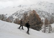 Sotto il rifugio: ciaspolari