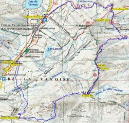 mappa itinerario con traccia GPS
