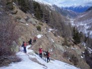 unico breve tratto senza neve