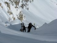 risalendo il canale del Colletto della Meya