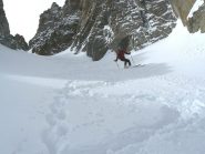 Prime curve per Enrico. Notare la trincea di salita