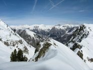 panorama verso lo spartiacque Stura/Maira