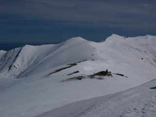 La cresta verso Cima dell'Omo e Bram