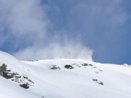 il nuvolone provocato dall'eliski