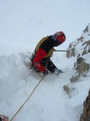 Endrius nel canalino iniziale su versante frencese