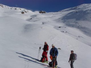 Sosta in salita. Alle spalle Sea Bianca