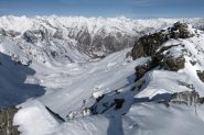 dalla cima SE il versante di salita
