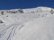 Prima parte di salita lontano dalle piste