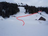 Malga Cazzorga e pendio 
