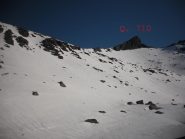 in vista della parte alta e della cima