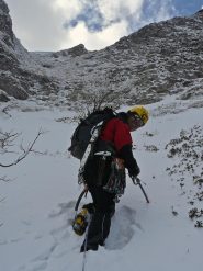 verso il passaggio di misto..quasi in cima