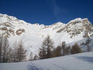 All'uscita dal bosco, 100mt sotto la P.ta Gardiol