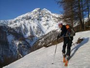 Poco sopra Pra Claud, sfondo Chaberton
