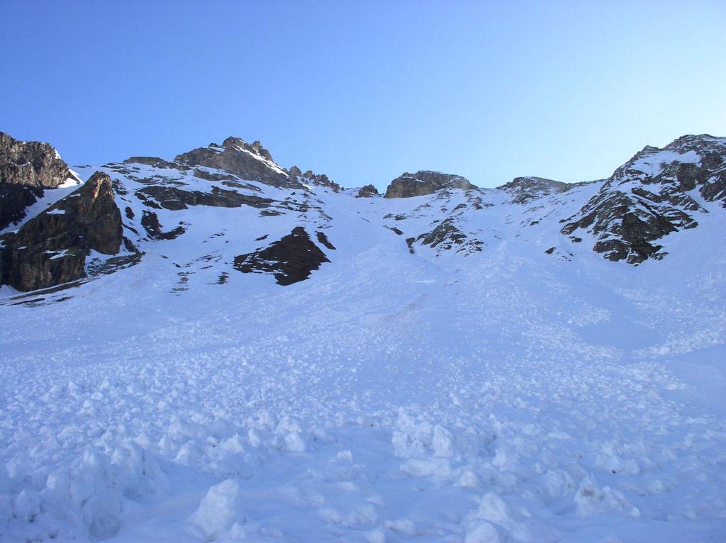 il canalone e la slavina