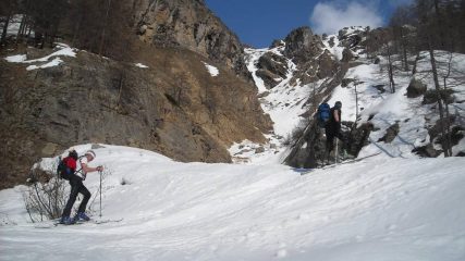 Marco e Giorgio verso il rifugio
