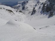 In discesa, il tratto più ripido visto dall'alto
