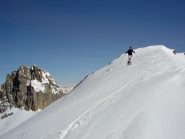 Partenza dalla cima nord de la Mortice