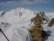 Dalla vetta verso Rosa Banchi e Beccher