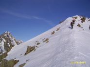 quasi in cima con Pian Real di sfondo
