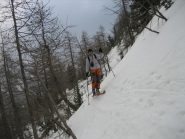Enrico su un tratto finale della variante.