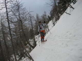 Enrico su un tratto finale della variante.