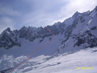 percorso visto dalla Val Blanche
