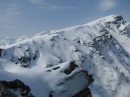 La discesa sul crestone Nord-Est