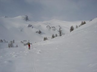 La meta sullo sfondo
