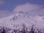 Gimont oggi da colle Bercia, innevamento invernale.