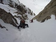 Tratto a piedi nel canale del Col Termier versante Rif Blanc