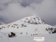 Grand Peygu dagli Chalet d'Izoard (in BLU l'itinerario al Colle)