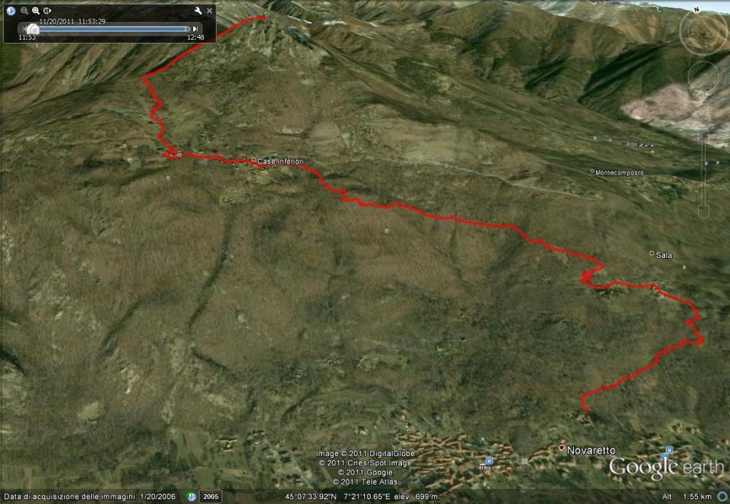 Traccia GPS del percorso