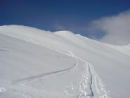 Traccia di salita sulla crestina