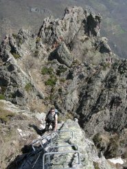 alle mie spalle una patrte del profilo della cresta