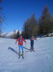 Uscendo dal bosco, con Chaberton sullo sfondo