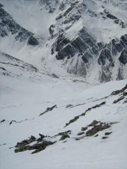 veduta dalla cima sui pendii di discesa
