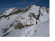 Il Taou Blanc con a sx l'Aouille dalla vetta della Leynir