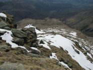 Dall'antecima, vista della cresta sud con pianoro di Vasivressa
