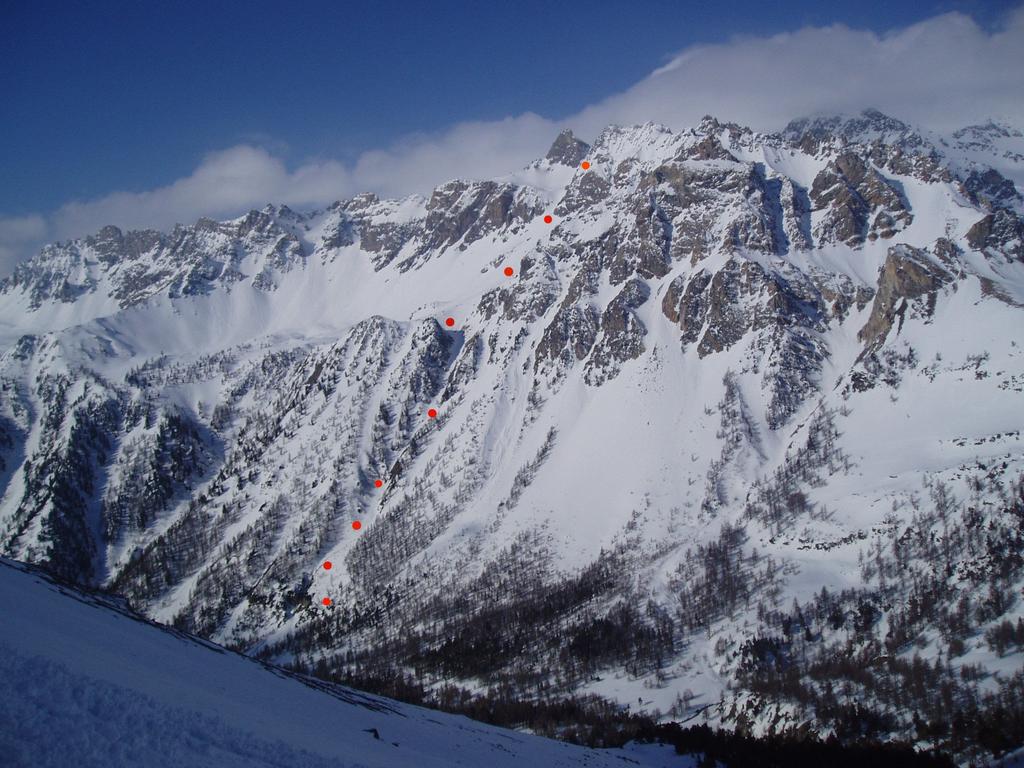l'itinerario visto dal Colle Bernauda