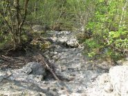 Rio Ibà: uno dei tratti in secca