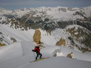 In discesa poco sotto la cima