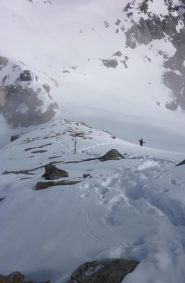 in discesa dalla cresta
