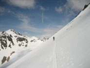 Traverso esposto per arrivare al  Colle del Ferro.
