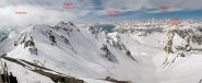 Panorama sullo Chaberton , Rochers Charniers e vallone discesa
