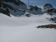 Il lago della Reale ben mimetizzato dalla neve