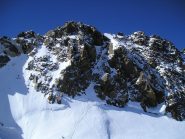 la Dufour con l'attrezzato canale di salita