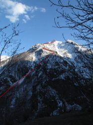 L'itinerario da nord-ovest