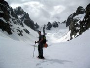 parte alta del vallone con il passo sullo sfondo