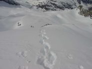 Il costone finale dalla vetta